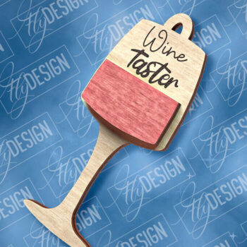 Intra απο ξύλο plywood 3mm-4mm πάχος – Στολίδι κρασιού | Δίασταση  20x20 cm INTRAFABR-84503387 - Image 1