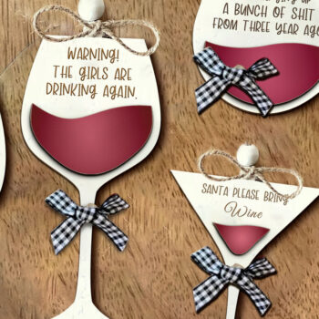 Intra απο ξύλο plywood 3mm-4mm πάχος – Wine Ornaments, Wine Bundle Δίασταση 20x20 cm INTRAFABR-85624456 - Image 1