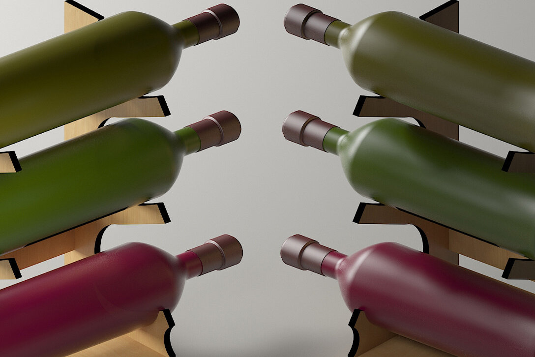 Intra απο ξύλο plywood 3mm-4mm πάχος – Πάγκος σχάρα κρασιού / θήκη κρασιού Δίασταση  20x20 cm INTRAFABR-48373913