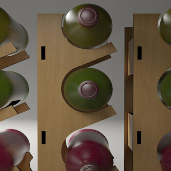 Intra απο ξύλο plywood 3mm-4mm πάχος – Πάγκος σχάρα κρασιού / θήκη κρασιού Δίασταση  20x20 cm INTRAFABR-48373913 - Image 2