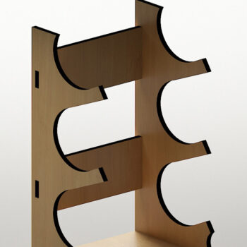 Intra απο ξύλο plywood 3mm-4mm πάχος – Πάγκος σχάρα κρασιού / θήκη κρασιού Δίασταση  20x20 cm INTRAFABR-48373913 - Image 3