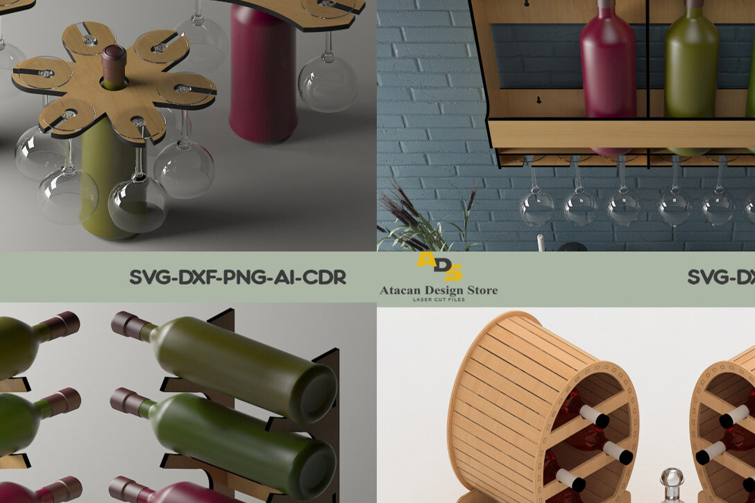 Intra απο ξύλο plywood 3mm-4mm πάχος – Πακέτο θήκης κρασιού / Wine Caddy 294 Δίασταση  20x20 cm INTRAFABR-56311589