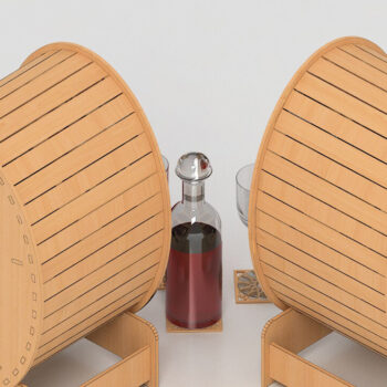 Intra απο ξύλο plywood 3mm-4mm πάχος – Πακέτο θήκης κρασιού / Wine Caddy 294 Δίασταση  20x20 cm INTRAFABR-56311589 - Image 6