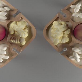 Intra απο ξύλο plywood 3mm-4mm πάχος – Τραπέζι κρασιού σνακ με ποτηροθήκη 314 Δίασταση  20x20 cm INTRAFABR-54573571 - Image 2