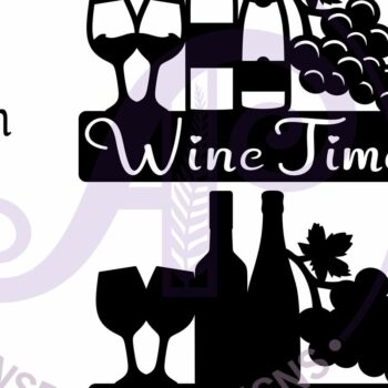 Intra απο ξύλο plywood 3mm-4mm πάχος – Επιγραφή Wine Time Wall Art, Αρχείο Δίασταση  40x30 cm INTRAFABR-111016577 - Image 3