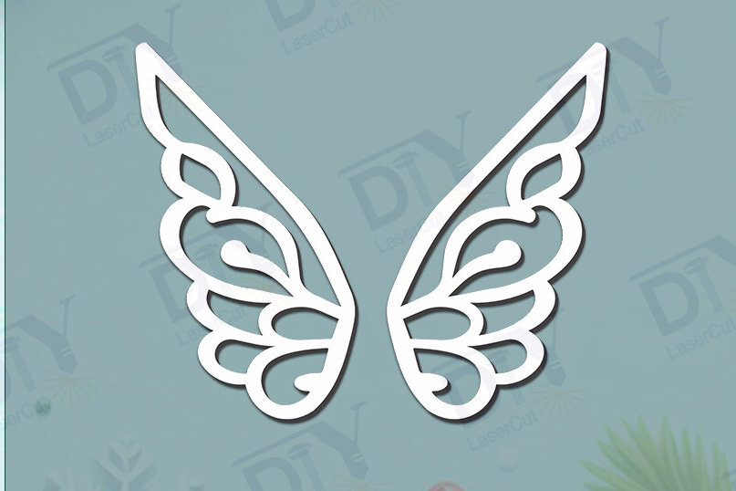 Intra απο ξύλο plywood 3mm-4mm πάχος – Πρότυπο Wings DIY #4 Δίασταση  20x20 cm INTRAFABR-125465142