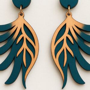 Intra απο ξύλο plywood 3mm-4mm πάχος – Φτερά Σκουλαρίκια Δίασταση  5x5 cm INTRAFABR-120635993