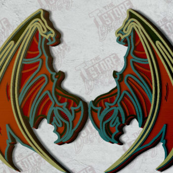 Intra απο ξύλο plywood 3mm-4mm πάχος – Φτερά Πολυστρωματική κοπή λέιζερ | Φτερά Αγγέλου Δίασταση  20x20 cm INTRAFABR-121521304 - Image 1