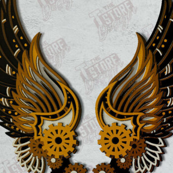 Intra απο ξύλο plywood 3mm-4mm πάχος – Φτερά Πολυστρωματική κοπή λέιζερ | Φτερά Αγγέλου Δίασταση  20x20 cm INTRAFABR-121521313 - Image 1