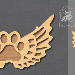 Intra απο ξύλο plywood 3mm-4mm πάχος – Διακόσμηση κοπής με λέιζερ ποδιών φτερών 1 Δίασταση  20x20 cm INTRAFABR-116228038