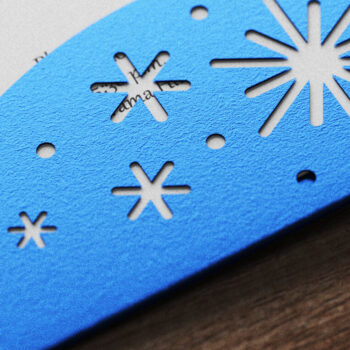 Intra απο ξύλο plywood 3mm-4mm πάχος – Πρότυπο χειμερινής κάρτας με Snowflakes Δίασταση  20x20 cm INTRAFABR-61403462 - Image 3