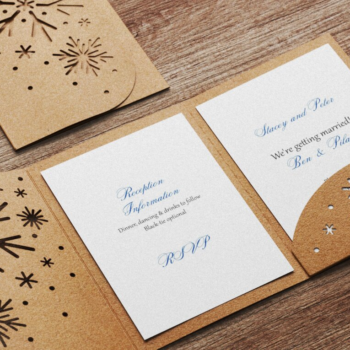 Intra απο ξύλο plywood 3mm-4mm πάχος – Πρότυπο χειμερινής κάρτας με Snowflakes Δίασταση  20x20 cm INTRAFABR-61403462 - Image 4