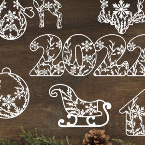 Intra απο ξύλο plywood 3mm-4mm πάχος – Αρχεία κομμένων χειμερινών Χριστουγέννων Δίασταση  20x20 cm INTRAFABR-15358296