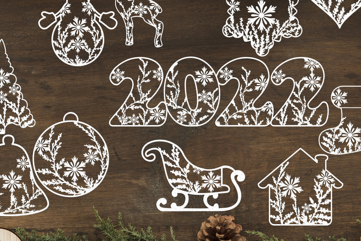 Intra απο ξύλο plywood 3mm-4mm πάχος – Αρχεία κομμένων χειμερινών Χριστουγέννων Δίασταση  20x20 cm INTRAFABR-15358296