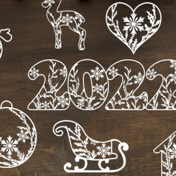 Intra απο ξύλο plywood 3mm-4mm πάχος – Αρχεία κομμένων χειμερινών Χριστουγέννων Δίασταση  20x20 cm INTRAFABR-15358296 - Image 4