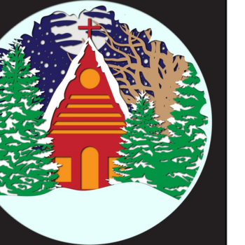 Intra απο ξύλο plywood 3mm-4mm πάχος – Κουτί σκιάς χιονιού χειμερινών Χριστουγέννων Δίασταση  20x20 cm INTRAFABR-41041744 - Image 2