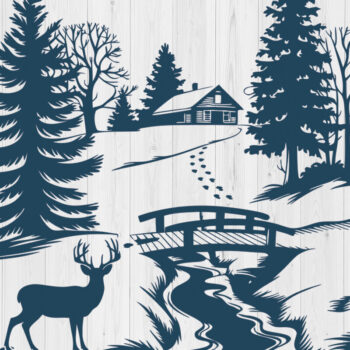 Intra απο ξύλο plywood 3mm-4mm πάχος – Χειμερινή Χριστουγεννιάτικη Σκηνή Πακέτο 3 Δίασταση  20x20 cm INTRAFABR-105131722 - Image 2