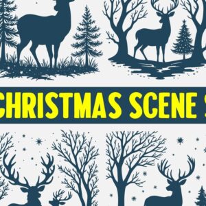 Intra απο ξύλο plywood 3mm-4mm πάχος – Πακέτο Χειμερινής Χριστουγεννιάτικης Σκηνής Δίασταση  20x20 cm INTRAFABR-105131579