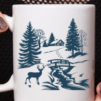 Intra απο ξύλο plywood 3mm-4mm πάχος – Χειμερινή Χριστουγεννιάτικη Σκηνή Design Δίασταση  40x30 cm INTRAFABR-105353655 - Image 2