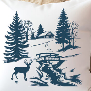 Intra απο ξύλο plywood 3mm-4mm πάχος – Χειμερινή Χριστουγεννιάτικη Σκηνή Design Δίασταση  40x30 cm INTRAFABR-105353655 - Image 3