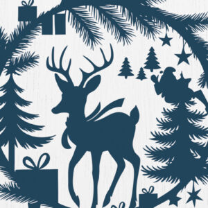 Intra απο ξύλο plywood 3mm-4mm πάχος – Χειμερινή Χριστουγεννιάτικη Σκηνή Design 4 Δίασταση  40x30 cm INTRAFABR-105441899