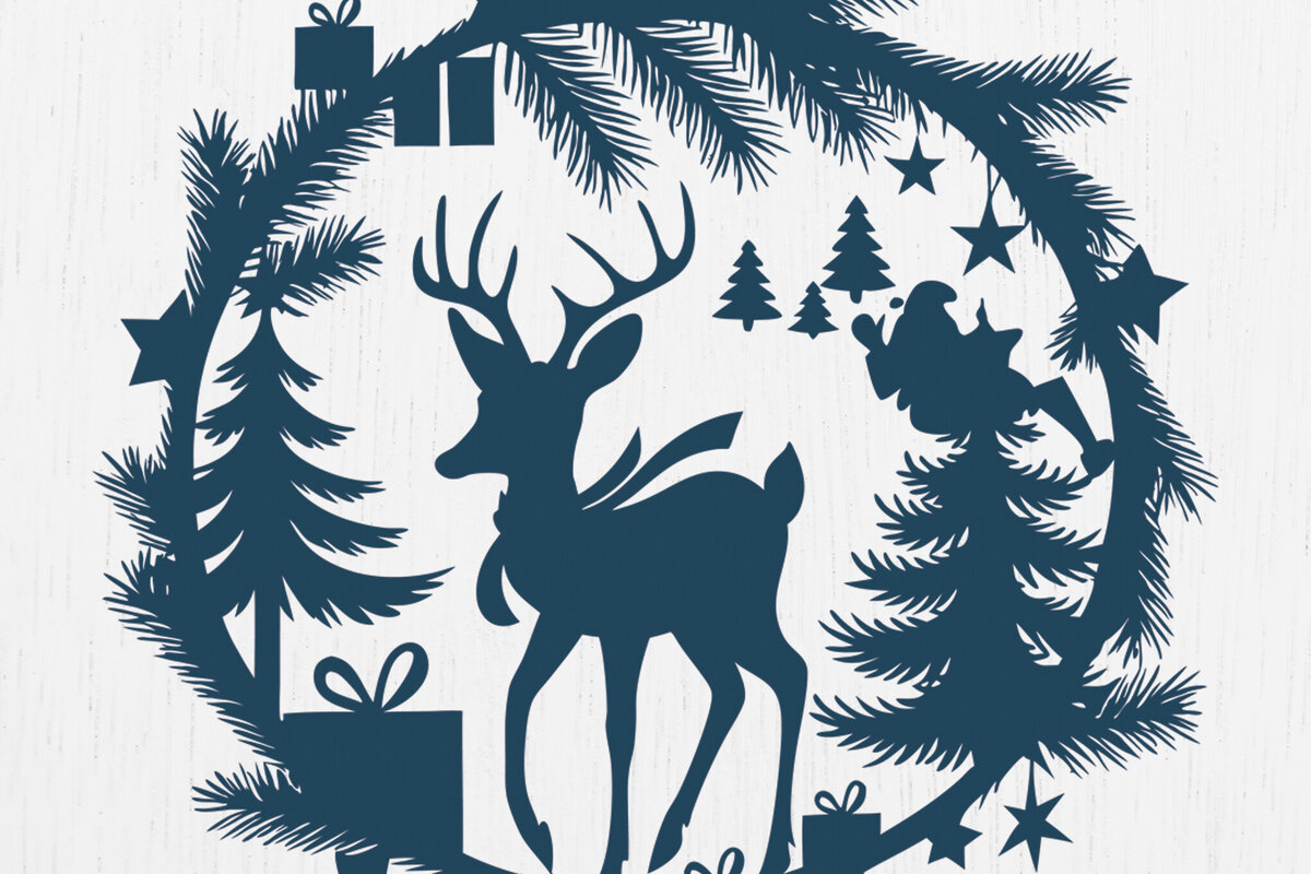 Intra απο ξύλο plywood 3mm-4mm πάχος – Χειμερινή Χριστουγεννιάτικη Σκηνή Design 4 Δίασταση  40x30 cm INTRAFABR-105441899