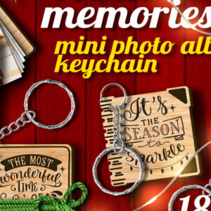 Intra απο ξύλο plywood 3mm-4mm πάχος – Winter Memories|Christmas Keychain Δίασταση  5x5 cm INTRAFABR-80005290