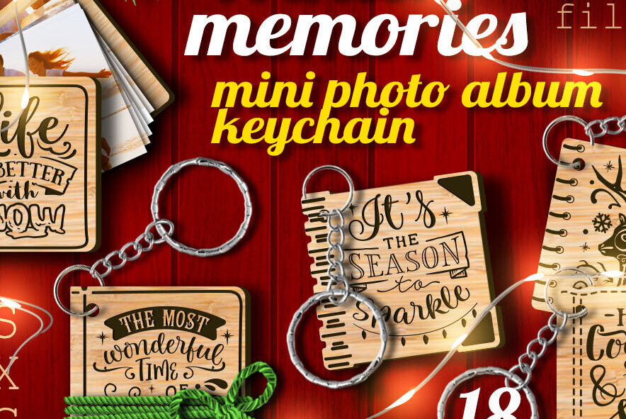 Intra απο ξύλο plywood 3mm-4mm πάχος – Winter Memories|Christmas Keychain Δίασταση  5x5 cm INTRAFABR-80005290