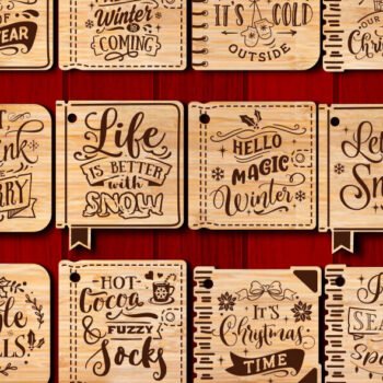 Intra απο ξύλο plywood 3mm-4mm πάχος – Winter Memories|Christmas Keychain Δίασταση  5x5 cm INTRAFABR-80005290 - Image 2