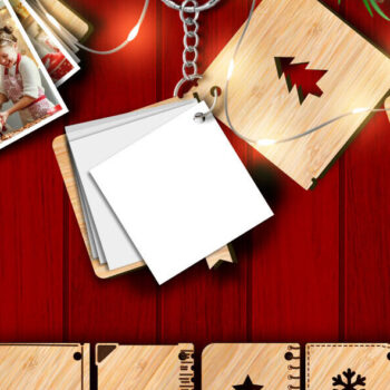 Intra απο ξύλο plywood 3mm-4mm πάχος – Winter Memories|Christmas Keychain Δίασταση  5x5 cm INTRAFABR-80005290 - Image 3