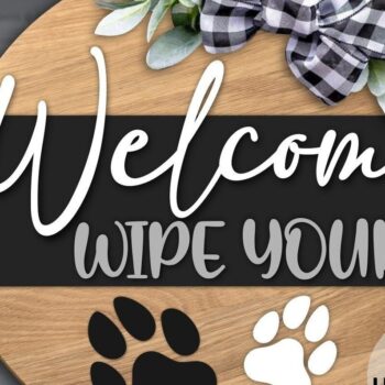 Intra απο ξύλο plywood 3mm-4mm πάχος – Σκουπίστε το αρχείο αποκοπής Sign Paws Δίασταση  40x30 cm INTRAFABR-32842083 - Image 1