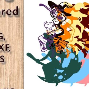 Intra απο ξύλο plywood 3mm-4mm πάχος – Witch 3D Multilayer Laser Αρχεία Δίασταση  20x20 cm INTRAFABR-110903755 - Image 3