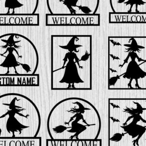 Intra απο ξύλο plywood 3mm-4mm πάχος – Πακέτο τέχνης τοίχου με μεταλλικό σκουπόξυλο Witch Δίασταση  40x30 cm INTRAFABR-103320990