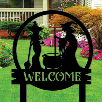 Intra απο ξύλο plywood 3mm-4mm πάχος – Witch Cooking Metal Stakes Κήπος Διακόσμηση Δίασταση  20x20 cm INTRAFABR-101276566 - Image 2