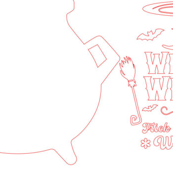 Intra απο ξύλο plywood 3mm-4mm πάχος – Witch Door Hanger, Αρχεία κοπής με λέιζερ Δίασταση 20x20 cm INTRAFABR-105736132 - Image 3