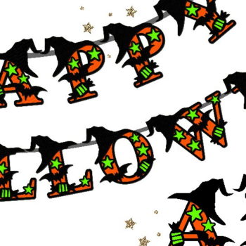 Intra απο ξύλο plywood 3mm-4mm πάχος – Witch Halloween Alphabet 3D Δίασταση 20x20 cm INTRAFABR-104186309 - Image 1