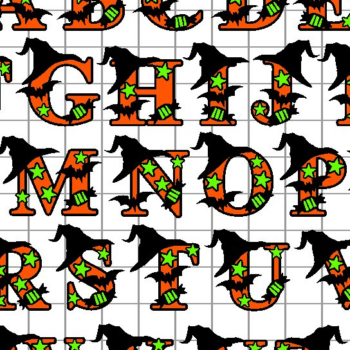 Intra απο ξύλο plywood 3mm-4mm πάχος – Witch Halloween Alphabet 3D Δίασταση 20x20 cm INTRAFABR-104186309 - Image 2