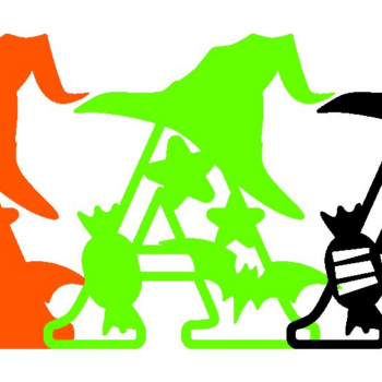 Intra απο ξύλο plywood 3mm-4mm πάχος – Witch Halloween Alphabet 3D Δίασταση 20x20 cm INTRAFABR-104186309 - Image 3