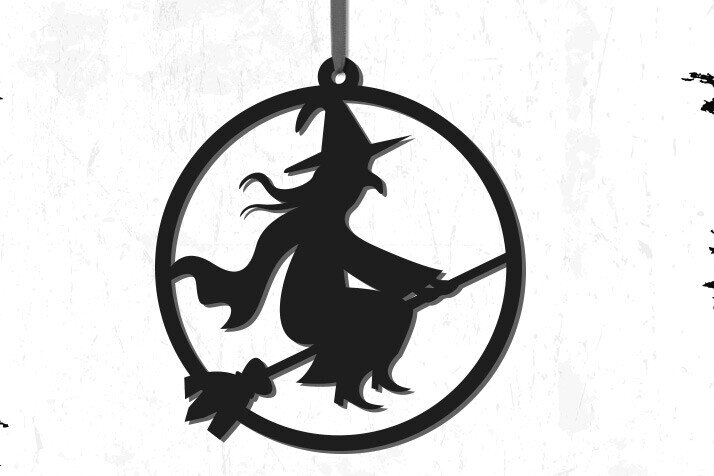 Intra απο ξύλο plywood 3mm-4mm πάχος – Στολίδι για αποκριάτικο μάγισσα Δίασταση  20x20 cm INTRAFABR-81325161