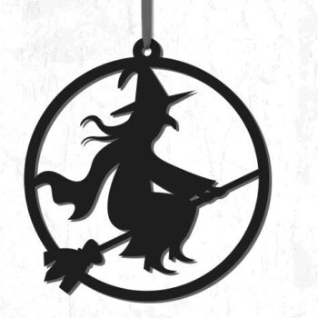 Intra απο ξύλο plywood 3mm-4mm πάχος – Στολίδι για αποκριάτικο μάγισσα Δίασταση  20x20 cm INTRAFABR-81325161 - Image 2