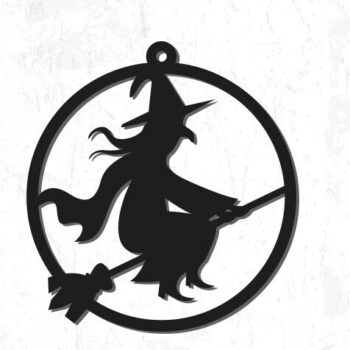 Intra απο ξύλο plywood 3mm-4mm πάχος – Στολίδι για αποκριάτικο μάγισσα Δίασταση  20x20 cm INTRAFABR-81325161 - Image 3