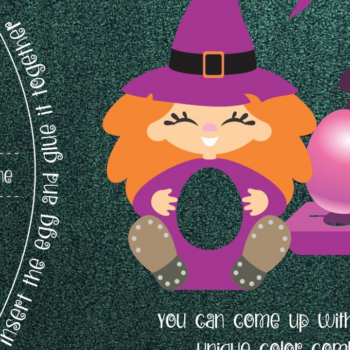 Intra απο ξύλο plywood 3mm-4mm πάχος – Μάγισσα - Πρότυπο κατόχου αυγών αποκριών Δίασταση  20x20 cm INTRAFABR-11932033 - Image 2