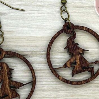 Intra απο ξύλο plywood 3mm-4mm πάχος – Σκουλαρίκια λέιζερ μαγισσών Δίασταση 5x5 cm INTRAFABR-74148008 - Image 3