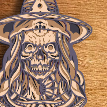 Intra απο ξύλο plywood 3mm-4mm πάχος – Witch Multilayer/ Witch Mandala Cut Δίασταση  20x20 cm INTRAFABR-83032535 - Image 1