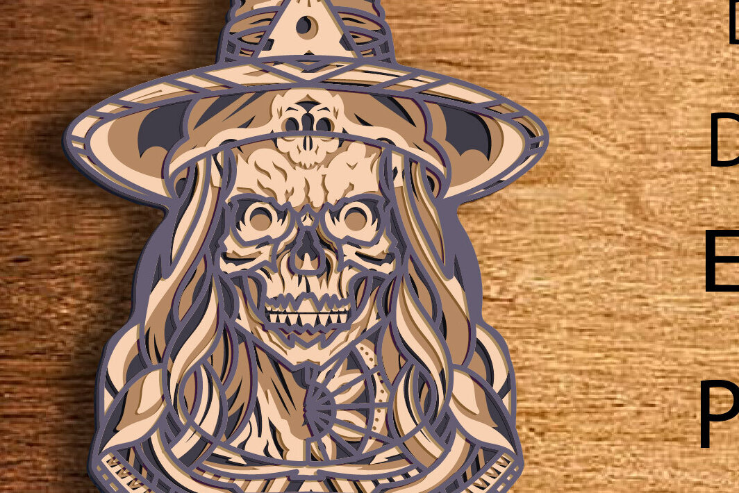 Intra απο ξύλο plywood 3mm-4mm πάχος – Witch Multilayer/ Witch Mandala Cut Δίασταση  20x20 cm INTRAFABR-83032535