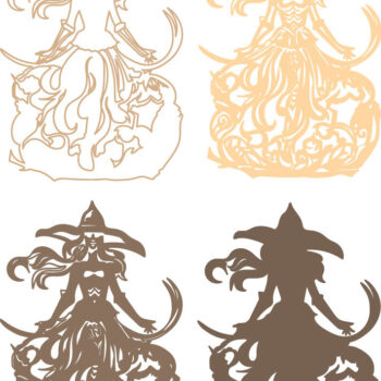 Intra απο ξύλο plywood 3mm-4mm πάχος – Witch Multilayer/ Witch Mandala Cut Δίασταση  20x20 cm INTRAFABR-74464068 - Image 2