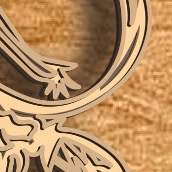 Intra απο ξύλο plywood 3mm-4mm πάχος – Witch Multilayer/ Witch Mandala Cut Δίασταση  20x20 cm INTRAFABR-74464068 - Image 4