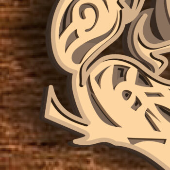 Intra απο ξύλο plywood 3mm-4mm πάχος – Witch Multilayer/ Witch Mandala Cut Δίασταση  20x20 cm INTRAFABR-74464068 - Image 5