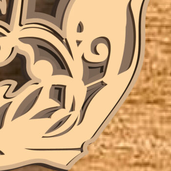 Intra απο ξύλο plywood 3mm-4mm πάχος – Witch Multilayer/ Witch Mandala Cut Δίασταση  20x20 cm INTRAFABR-74464068 - Image 6