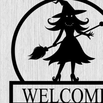 Intra απο ξύλο plywood 3mm-4mm πάχος – Witch on Broomstick Metal Wall Art Laser Δίασταση  40x30 cm INTRAFABR-102823052 - Image 1